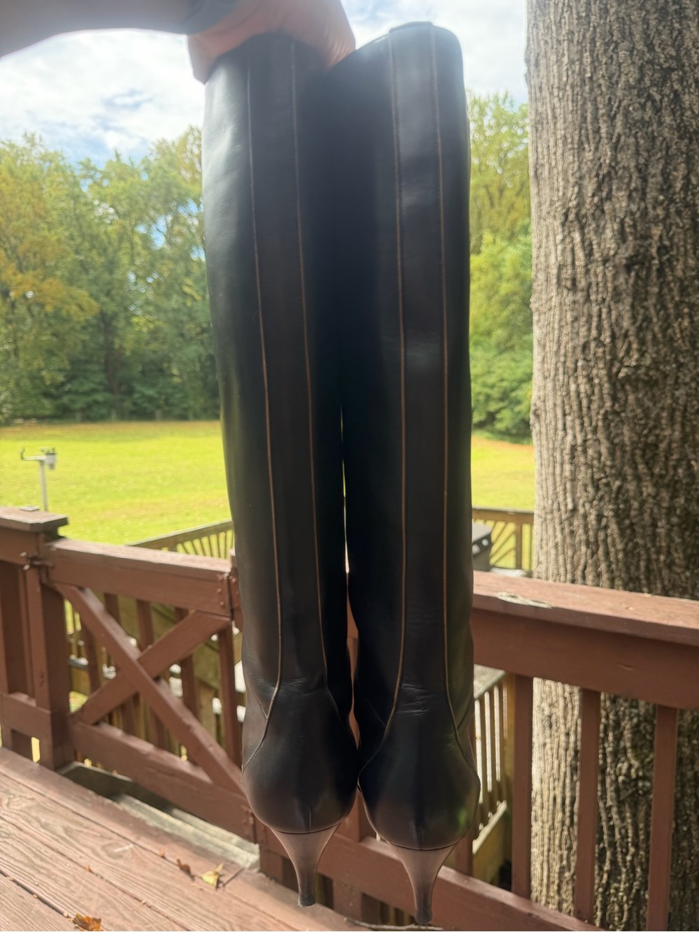 HERMES Black Pull On Knee-High Boots - Classic Women’s Boot US 8 - Picture 15 of 16
